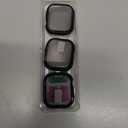 COMMUTER [3 Pack] Privacy Screen Protector for Apple Watch Series 11 2025 Series 10 46mm, Hard PC Ultra-Thin Case with Built-in Tempered Film for iwatch Series 11/10 46mm, Black/Clear/Blue