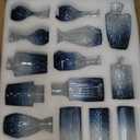 36Pcs Bud Vases Set Small Vintage Glass Bottles Bud Vases in Bulk Multiple Shape Cute Glass Vases for Rustic Wedding Centerpieces Table Decorations and Home Decor(Blue)