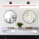Fabuday Black Circle Mirror for Wall 20 inch - Round Mirrors for Bathroom, Entryway, Living Room, Hallway, Bedroom Decor, Small Matte Framed