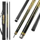 Carbon Fiber Pool Cue 12.5mm 11.5mm Tip 19 20 oz Adjustable Weight | Full Carbon Fiber, 3/8x8 Pin, Adjustable Weight System, Low-Deflection, Billiard Stick Shaft