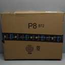 Wall Clock Silent Non-Ticking Wooden Clocks Battery Operated 8 Inch Small Country Retro Rustic and Beach Style Decorative for Kitchen, Home, Bathroom, Bedroom (Blue)