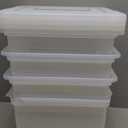 IRIS USA File Box, Plastic File Organizer with Lids for Letter/Legal File, Portable Document Box For Moving, Storage Bin with Durable and Secure Lid, Stackable Nestable BPA-Free, Clear 35 Qt. Pack of 4 