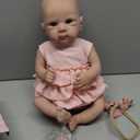 Aori Reborn Baby Dolls Girl 20'' Realistic Newborn Girl - Lifelike Poseable Vinyl Baby Doll with Feeding & Outfit Set - Weighted Body for Cuddling, Gift for Collectors & Kids 3+ (Pink Dress)