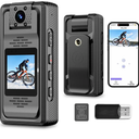 SworRishi Body Camera Mini Camcorder with Audio and Video Recording, 2K BodyCam with 64GB SD Card Night Vision Small POV Wearable Clip on Camera for Sports Police Vlog Valentine's Day Gift