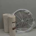 Set of 2 Drum Lampshades for Table, Floor & Bedside Lamps - 13 * 13 * 10 inch, Medium Beige Gray Shades - Natural Fabric Spider Fitter - Modern & Rustic Interiors - By GO&SO Assembly Required (Oatmeal Linen)