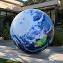 OZIS 60 Large Inflatable Globe, Inflatable Earth Planet Balloon with LED Light and Air Pump Hanging Airtight PVC Solar System Balloon for Educational Institution/Planetarium/ChurchStore Decoration