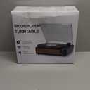 Record Player for Vinyl Turntable with Built-in Wireless Receiver & 2 Stereo Speakers 3 Speed 3 Size LP Players Portable Turntables for Vinyls Records Headphone AUX RCA Auto Stop New Sleek Dark Blue