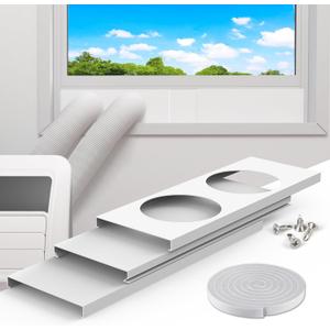 Air Jade Dual Hose Portable Air Conditioner Window Seal Kit, AC Window Vent Kit for Dual Hose Portable Air Conditioner with 5" Diameter Vent Pipe