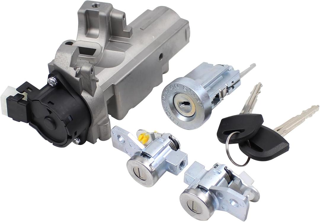 MOTOKU Ignition Switch Cylinder Housing with Ignition Lock Cylinders & Keys Set for Chevrolet Colorado for GMC Canyon 2004-2012 for Hummer H3 2006-2010 for Isuzu i-370 i-290 2007-2008 i-350 i-280 2006