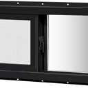Vinyl Basement Sliding Window 32" x 14" Black