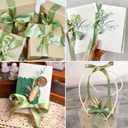 5 x Sage Green Satin Ribbon Thin Gift Ribbons 5/8 inch x 25 Yards, Sage Halloween Ribbon for Crafts, Gift Wrapping, Wedding Decor Floral Bouquet DIY Cake Decor