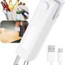 4 in 1 Mini Bag Sealer, Bag Sealer Heat Seal with Cutter, USB C Rechargeable Chip Bag Sealer Heat Seal, Portable Bag Resealer for Plastic Bags Snacks & Food Storage, Pure White