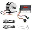 Lounsweer 4 Pack Small Brushed Permanent Magnet Electric Motor for E Scooter Speed Control 24v 350w 3000rpm and Gt2 Pulleys 6-60v 12v 24v 36v 48v 30a PWM Dc Motor Controller 30a Switch Controller