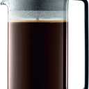 Bodum 34oz Brazil French Press Coffee Maker, HighHeat Borosilicate Glass, Black  Made in Portugal