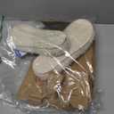 EverFoams Womens Fuzzy Open-toe Slippers Soft Comfy Memory Foam Indoor House Shoes (5-6, Vanilla Ice)