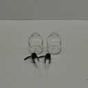 2 Pcs Thick Clear Glass Jar Hand Soap Dispenser Bathroom with Matte Black Stainless Steel Pump, 12ounce Clear Boston Round Bottle Dispenser with Rustproof Pump for Kitchen Dish