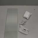 KOKOSIRI Wall Shelves Floating Bathroom Glass Shelf for Kitchen Storage, 20'' x 5.6'' Tempered Glass Wall Mounted Brushed Stainless Steel B1106BR-L20