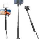 SmallRig Invisible Selfie Stick Tripod for Action Camera, 37.4in Extendable Pole with Phone Clamp for GoPro 13/12, for Insta360 X5/4/Ace Pro2, for DJI Osmo 360/Action 5 Pro/6