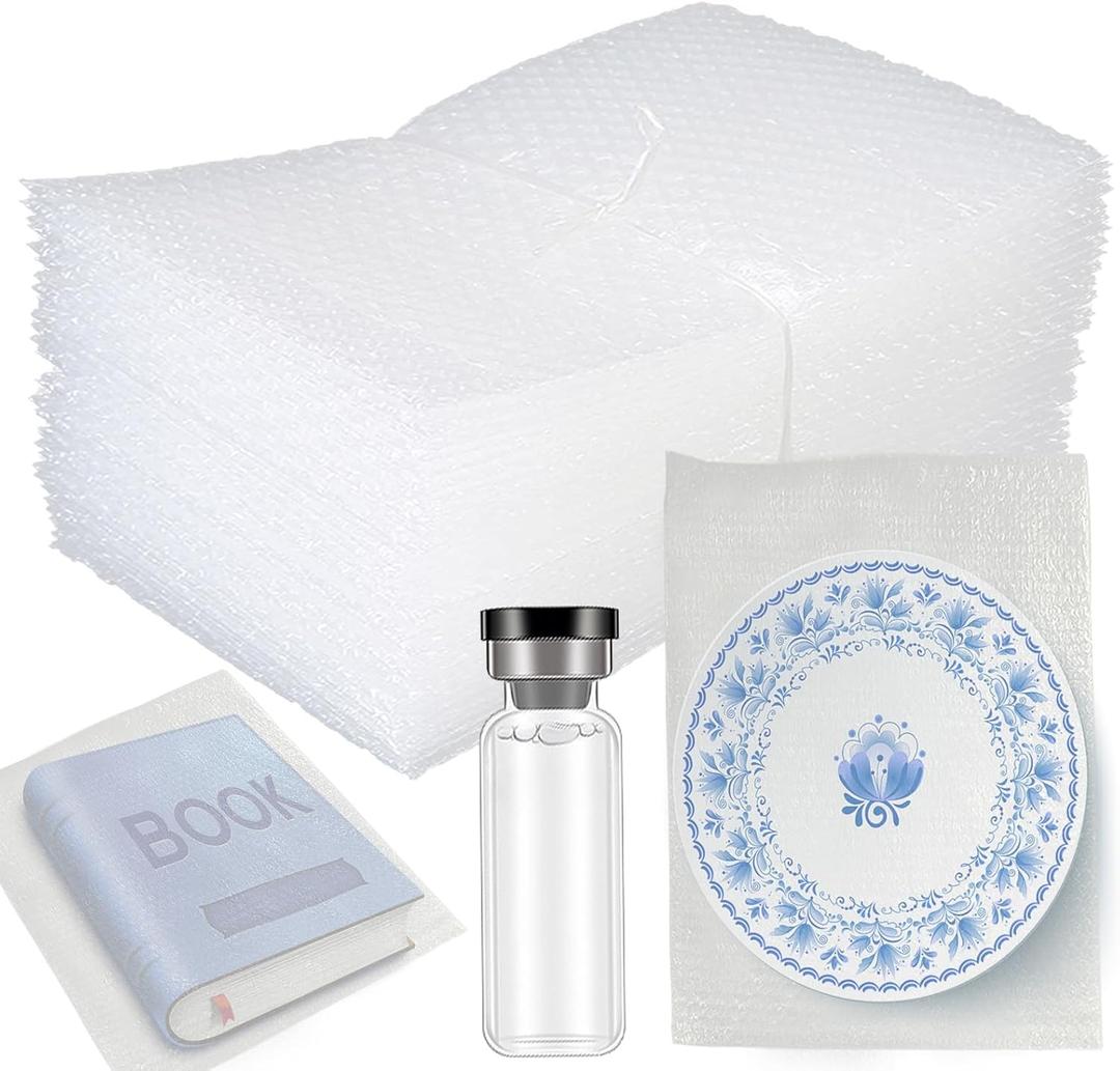 Bubble Pouches Wrap, Clear Not Self-Seal Bubble Out Bags with Double Walled Cushioning, Ideal for Packing, Shipping, Storage, Moving (50PCS-8x12Inches)