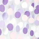 Purple-Pink White Party-Decorations Paper Garland - 52ft Lavender Birthday Streamers Banner, Lilac Baby Bridal Shower Wedding Bachelorette Hanging Supplies Decor Hugfond
