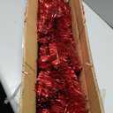 Red Christmas Tree, 6ft Artificial Tinsel Christmas Tree for Home Decorations，550 Branch Tips Premium Hinged Holiday Xmas Tree for Halloween Decor