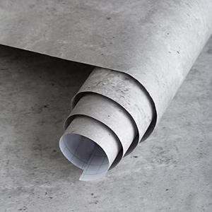 3yecao 16"×118" Light Grey Concrete Wallpaper Peel and Stick 3D Faux Extra Thick Grey Concrete Cement Contact Paper Vinyl Matte Texture Industrial Adhesive Gray Wallpaper for Kitchen Bedroom Bathroom