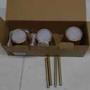 UME 3 Pack Cordless Table Lamp, Battery Operated Lamp - Portable Waterproof Rechargeable Table Lamp w/ 3 Color Temps & Stepless Dimming for Dinner, Desk, Cafe, Outdoor (Brushed Gold)