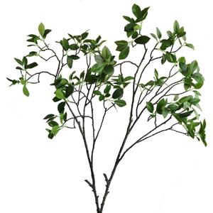 Htmeing 2 Pcs Artificial Eucalyptus Leaves Spray Faux Eucalyptus Branches Plants Fake Greenery Long Stems 45" Tall for Wedding Party Floral Arrangement (Green)
