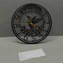 Big Wall Clock Living Room Decor Quiet No Ticking Kitchen Decoration Modern Wooden Black Clock Wall Decor Black standard 15.7in