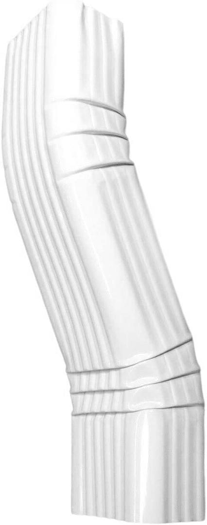 Gutter Downspout OFFSET White (Gloss) Aluminum gutter downspout elbow extensions. (2X3 A-Style)