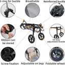 Large Dog Wheelchair for Back Legs with Pet Traction Rope - Adjustable Hind Leg Support Cart with Breathable Air Mesh Harness, All-Terrain Wheels & Foldable Frame - Mobility Aid for Disabled/Injured