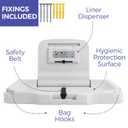 Stardrix Panda Care ADA Compliant Horizontal Wall Mounted Baby Changing Station, Foldable Diaper Changing Table with Liner Dispenser and Safety Straps for Commercial and Home Use