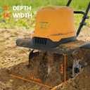 Electric Garden Tiller Cultivator, 14 Inch 12 Amp Corded Tiller for Gardening with Foldable Handle, 4 Steel Tines, Garden Rototiller for Lawn Yard Soil Cultivation