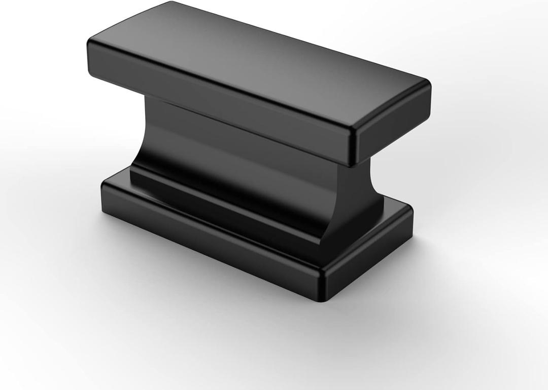 Asidrama 10 Pack Matte Black Kitchen Cabinet Knobs Drawer Cabinet Hardware Zinc Knobs for Dresser Drawers (Single Hole Knob)