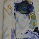 10x7ft Mr and Mrs Floral Backdrop for Bridal Shower Blue and White Flowers Photography Background Hearts Geometric Couple Wedding Party Decorations Bride to Be Engagement Banner Props