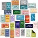 Xuhal 60 Pcs Inspirational Magnets Bulk Rectangle Positive Affirmation Magnets Decals Decorative Inspiring Quotes Fridge Magnetic Stickers for Adults Students Team Motivational Gifts (Classic)