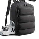 BAGSMART 35L Travel Backpack Women, 17.3 Inch Carry On Backpack Flight Approved, Personal Item Backpack Travel Bag, Water Resistant Casual Daypack, Black