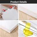 EUSOAR Grease Bag Disposable, 100pcs 6.7"x6.7"x1.2" White Aluminum Foil Hamburger Sandwich Wrappers Bags, Grease Resistant Food Storage Packaging Bag for Hot Food, Bakery Cookies, Snack