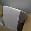 Bedluxe Wedge Pillow, 10 inch Bed Wedge Pillow for Headboard, Pillow Wedge for Acid Reflux Relief, Sleeping, Back Pain Relief, Snoring, Triangle Pillow Wedge - Cooling Memory Foam Top, White/Grey