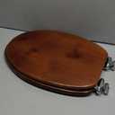 Angel Shield Wood Toilet Seat Elongated with Soft Close,Easy Clean,Quick-Release Hinges(Elongated,Wood)