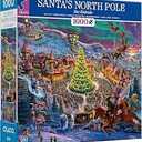 Christmas Village Advent Calendar Puzzles for Adults 1000 Pieces Winter Beautiful Scenic, Christmas Advent Countdown Jigsaw Puzzles, Xmas Holiday Tree Nutcracker Snowman Puzzle 2 Boxes