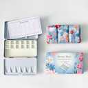 Bower Bird Travel Watercolor Palette, Portable Ceramic Palette 12 Well, Empty Paint Palette, Small Travel Metal Paint Box with Porcelain Palette (12-Well)