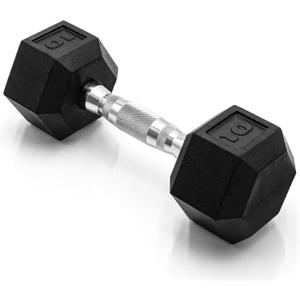 CAP Barbell Coated Hex Dumbbell Weight - Single | 10 lbs | Multiple Options