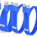 LOFPYE 3-Pack Blue [3.3FT+3.3FT+6FT] USB A to USB C CableUSB to USB C Car Carplay Cable for iPhone 16 15 Pro Plus Pro Maxfor iPad Pro/Air/Minifor Samsung S24/S23/S22for MacBook Pro/Air and More