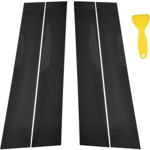 4pcs B+C Pillar Post Window Trim Kit Compatible with Chevrolet,Door Window Pillar Moldings Stickers Set Vinly Decal Decorative Sticker for Equinox 2018-2024Glossy Black 4pcs B+C Pillar Post Window Trim Kit Compatible with Chevrolet,Door Window Pillar Moldings Stickers Set Vinly Decal Decorative Sticker for Equinox 2018-2024Glossy Black