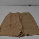 KANCY KOLE Women's High Rise Bermuda Shorts Plus Size Breathable Comfy Jersey Shorts for Beach Work(Khaki,L)