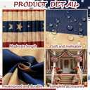 Chumia 2 Pack 2x20 ft Patriotic Flag Bunting Retro White and Blue Banner Decoration 250th Anniversary 4th of July Banner for Outside Red White Blue USA Flag American Independence Memorial Celebration