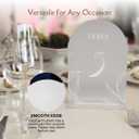 Frosted Acrylic Arch Table Numbers for Weddings  Set of 10 Table Numbers with Stands & Two Additional Signs Guest Book & Cards  Pack of 12- Elegant 5x7 Signs Perfect For Decoration, Receptions, Centerpiece, Party and Events