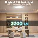 CINOTON 16 inch Smart Ceiling Light RGBCW, 40W LED Ceiling Light Fixture, 16 Million RGB & 2700K-6500K Adjustable for Bedroom Dining & Living Room Kitchen, Compatible with Alexa & Google Assistant