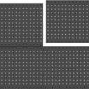 WALMANN Metal Pegboard Panels for Wall Tools Storage Pegboard for Garage, Workbench, Modular Peg Board Tool Organizer Board (Black 12"*24", Pack of 4)